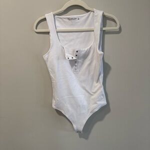 NWT Abercrombie & Fitch White Bodysuit
